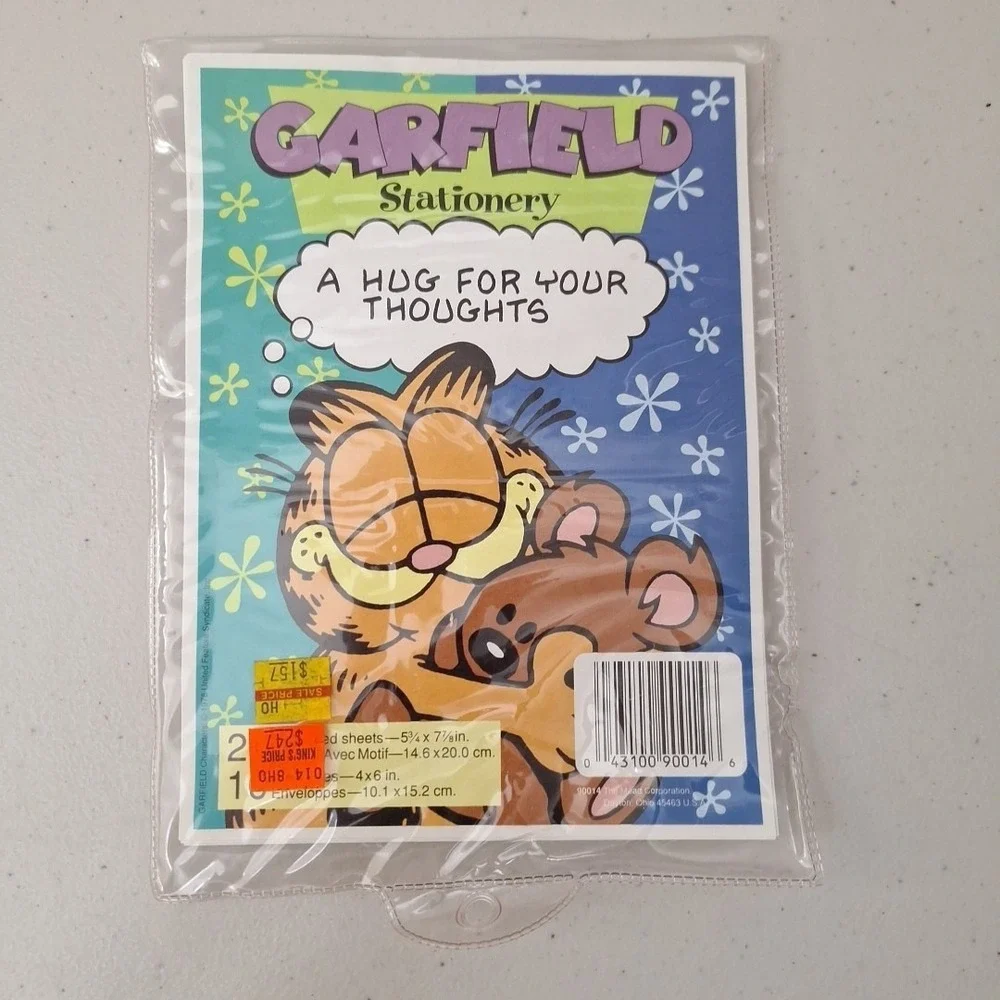 Vintage 1978 Mead Garfield Cat Stationary Note Pads Writing Tablets Sticker Set
